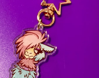 Pastel Alpunka Alpaca Clear Acrylic Keychain - 2 inch