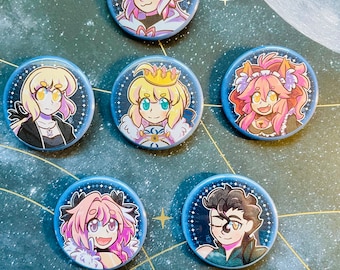 Fate Anime Inspired Pinback Buttons MADE TO ORDER