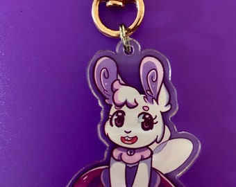 Sugar Plum Bunny Acrylic Charm