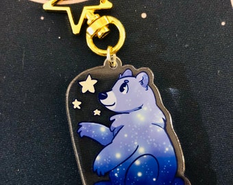 Star Bear Clear Acrylic Charm