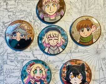 Dungeon Cuisine Pinback Buttons MADE TO ORDER