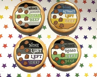 Pride Pizza Pinback Buttons MADE TO ORDER