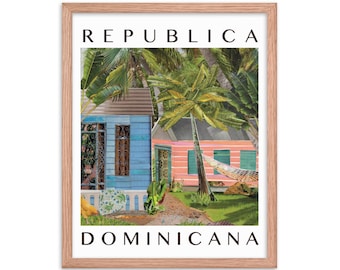 dominican republic art print | caribbean wall art | colorful el campo print | tropical chic decor