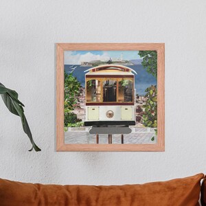 Lámina del tranvía de San Francisco: decoración de pared del Área de la Bahía / Arte de viajes urbanos / Regalo para urbanitas y aficionados a San Francisco