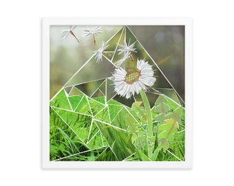 dandelion wall art | dandelion prints | summer dandelions | fairy dandelion | puffball flower | botanical prints