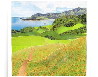Impresión de amapolas de California / Arte mural de amapolas / Regalo de amapolas / Costa de California / Paisaje del condado de Marin / Impresión de California / Impresión de flores silvestres