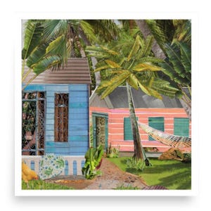 Dominicaanse Republiek kunstafdruk | Caribische muurkunst | kleurrijke el campo-print | tropisch chique inrichting