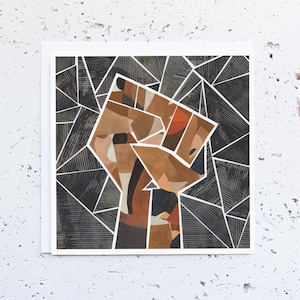 Black Lives Matter Card | Social Justice Greeting Card | Bold Collage Art