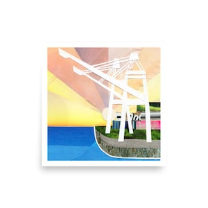 oakland art | oakland print | california wall art | bay area art | oakland cranes | travel wall art