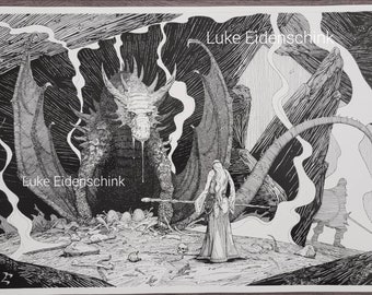 Print - The Supplication - Fantasy Dragon Art Print