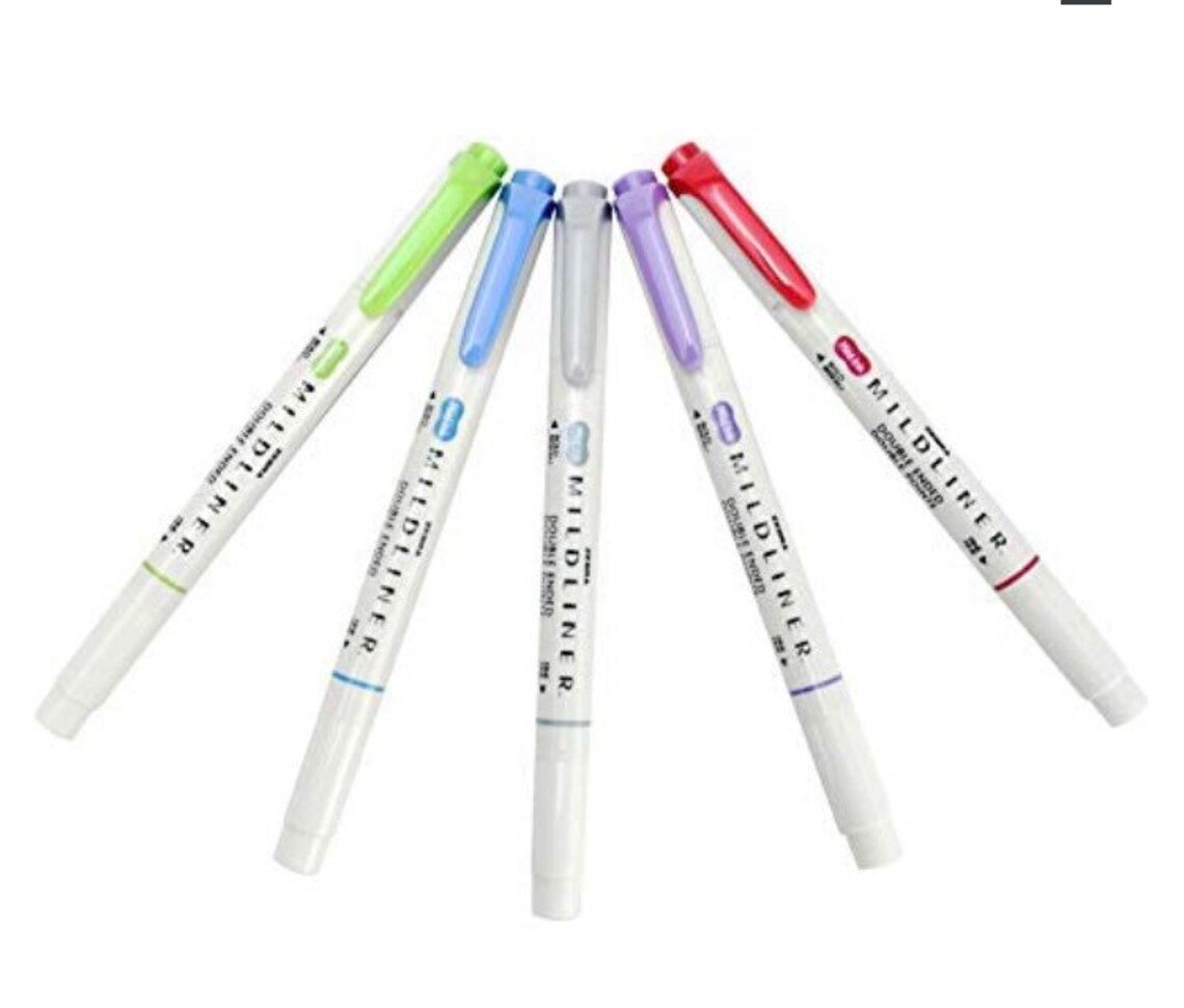 Zebra Pen Mildliners 5ct Set Etsy