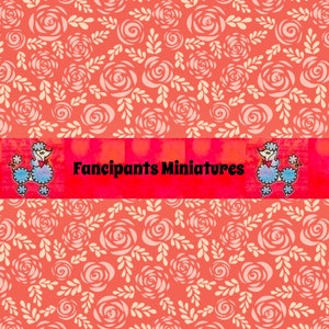 Papel de parede com impressão em bloco Coral Rose ~ papel artístico em miniatura para impressão