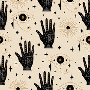 Miniature dollhouse wallpaper Palm Reader & Evil Eye