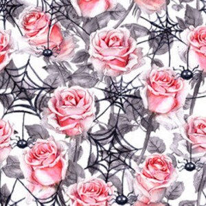 Roses & Spiders wallpaper art Miniature Printable