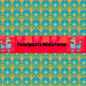 Lindo papel de parede Deco Peacock Mod ~ papel de arte em miniatura para impressão