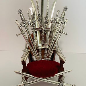 Sword Throne for Miniature Castle Dollhouse
