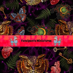Miniature Dollhouse Alchemy Owl wallpaper