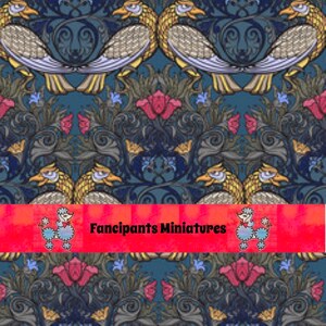 Gothic Medieval War Bird wallpaper for Miniature dollhouse Castle