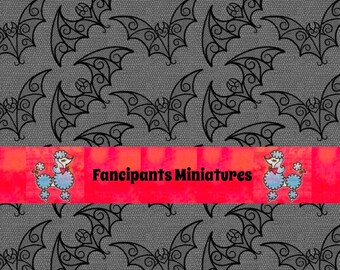 Lacy Bats wallpaper Art paper Miniature Printable