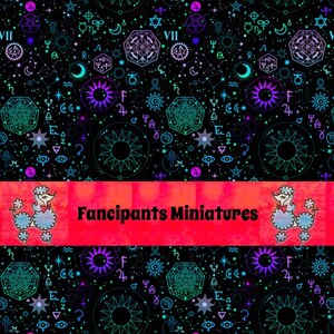 Mystical Neon Skies wallpaper Miniature art paper PRINTABLE