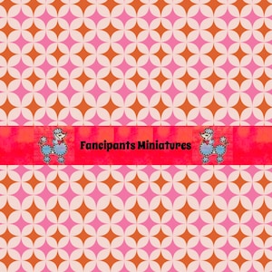 Pinky Dink Diamonds Mid-century Miniature wallpaper~art paper Printable