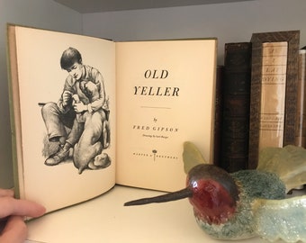 Signed! 1956 First Edition of Old Yeller; Signed by Author, Fred Gipson
