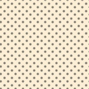 May include: A repeating pattern of small, dark gray star shapes on a light beige background. The stars are evenly spaced and create a uniform design, suitable for various applications.