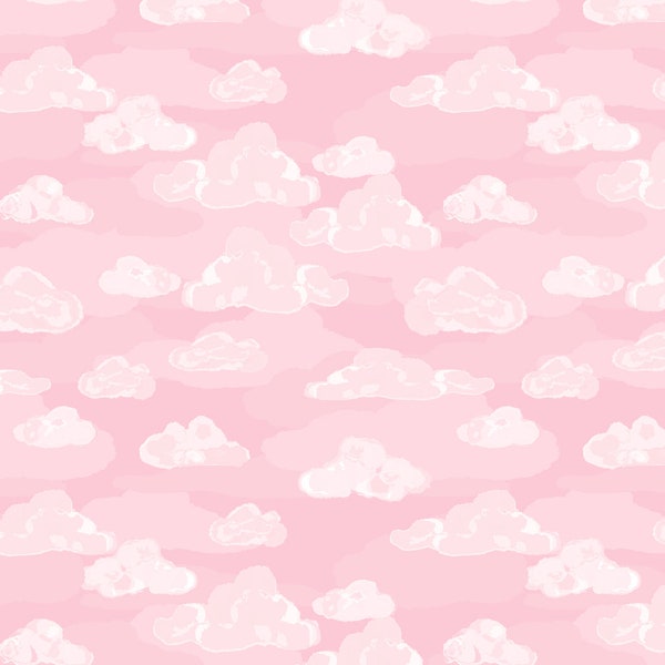 Wild and Free Clouds in Pink by Gracey Larson for Riley Blake Designs