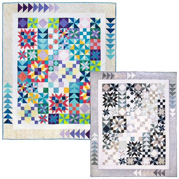 SYMPHONY  Quilt Kit made with Banyan Batiks by Northcott NEUTRAL Colorway