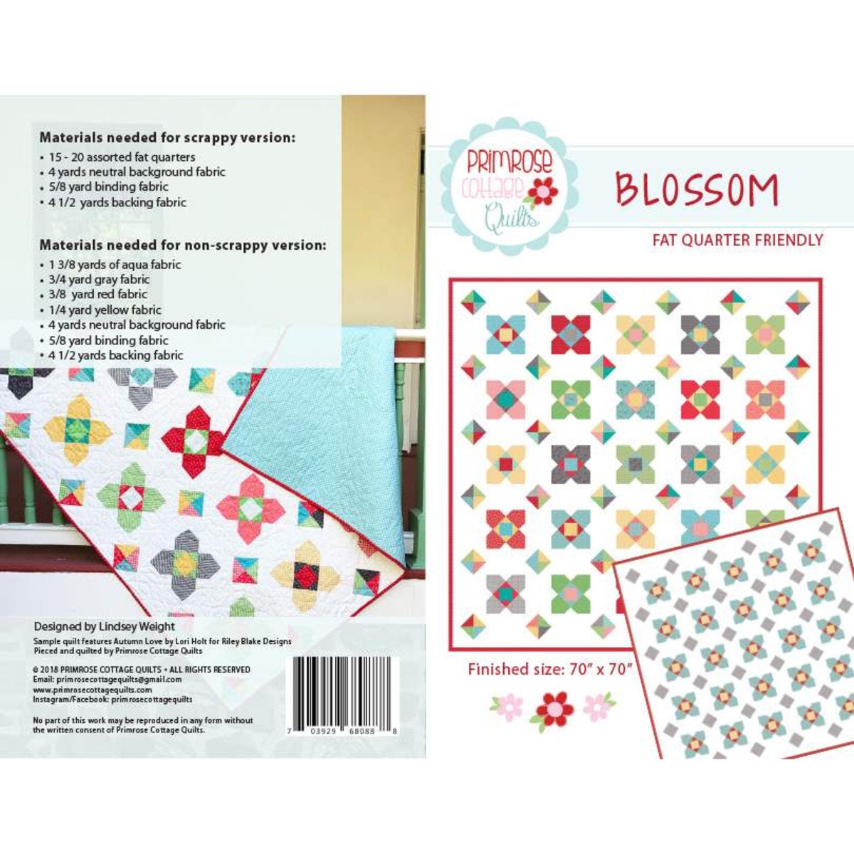 Blossom Primrose Cottage Quilt Pattern Etsy Denmark