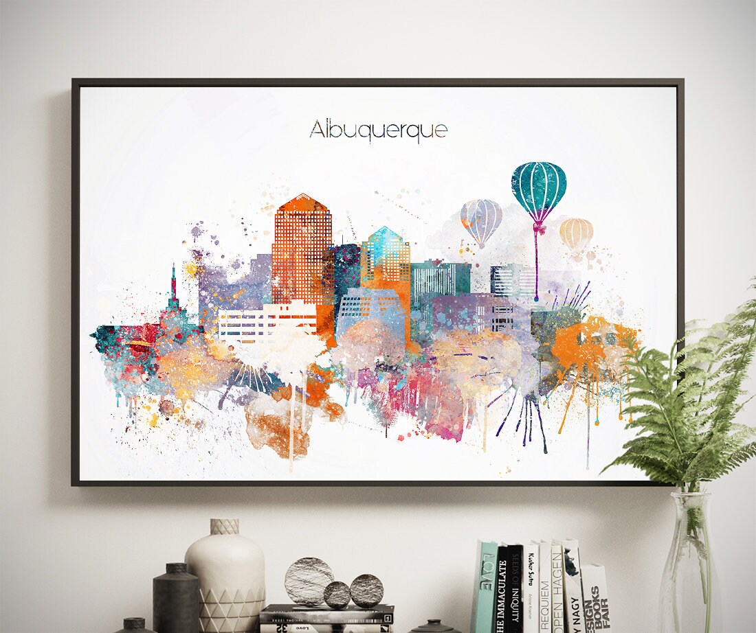 Printable Albuquerque Wall Decor New Mexico City Skyline Etsy
