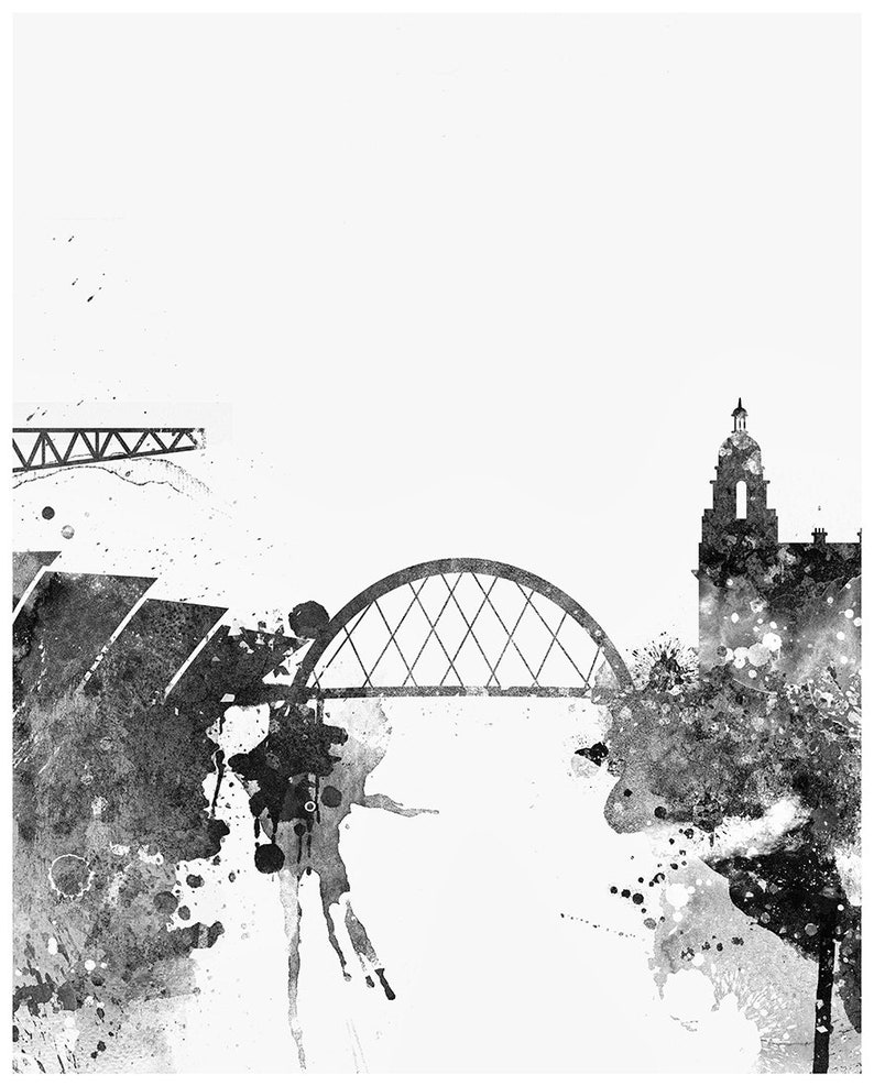 Glasgow Set of 3 Black and White Prints Glasgow Scotland Etsy