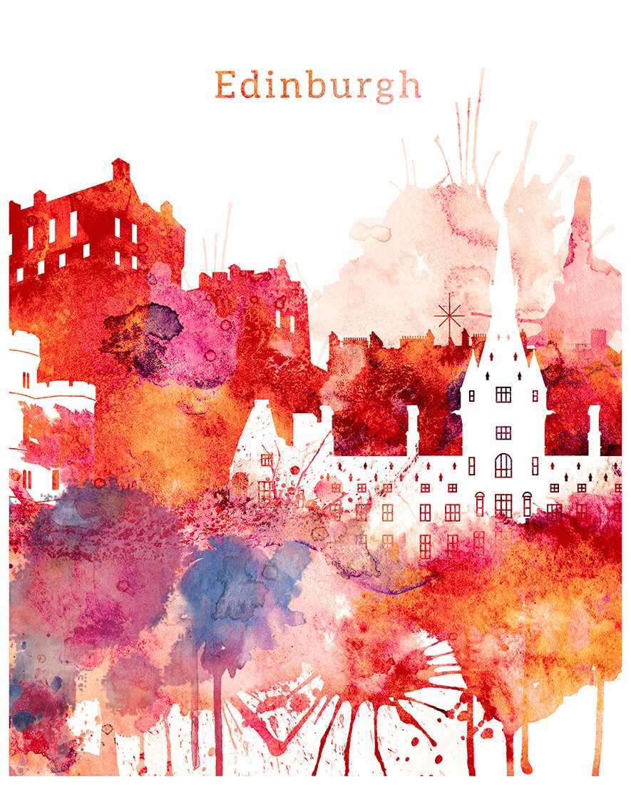 Edinburgh City Set of 3 Downloadable Prints Scotland Digital Etsy Ireland