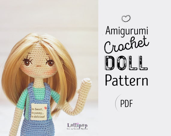 Pdf Amigurumi Crochet Doll Pattern English Russian Stuffed Etsy