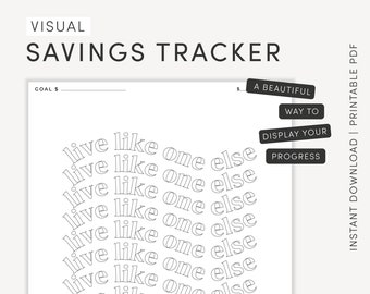 Savings Tracker Printable | Instant Download | PDF Printable | Money Goals Tracker Printable