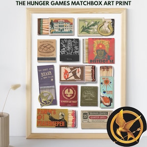 Hunger Games Books Matchbox Poster: Susan Collins Original Trilogy, Snakes and Songbird, & Sunrise on the Reaping (Digital Download)
