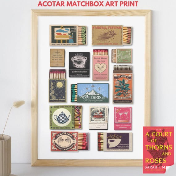 ACOTAR Matchbox Art Print: Inspired by Sarah J Maas's A Court of Thorns and Roses Book Series (Digital Download)