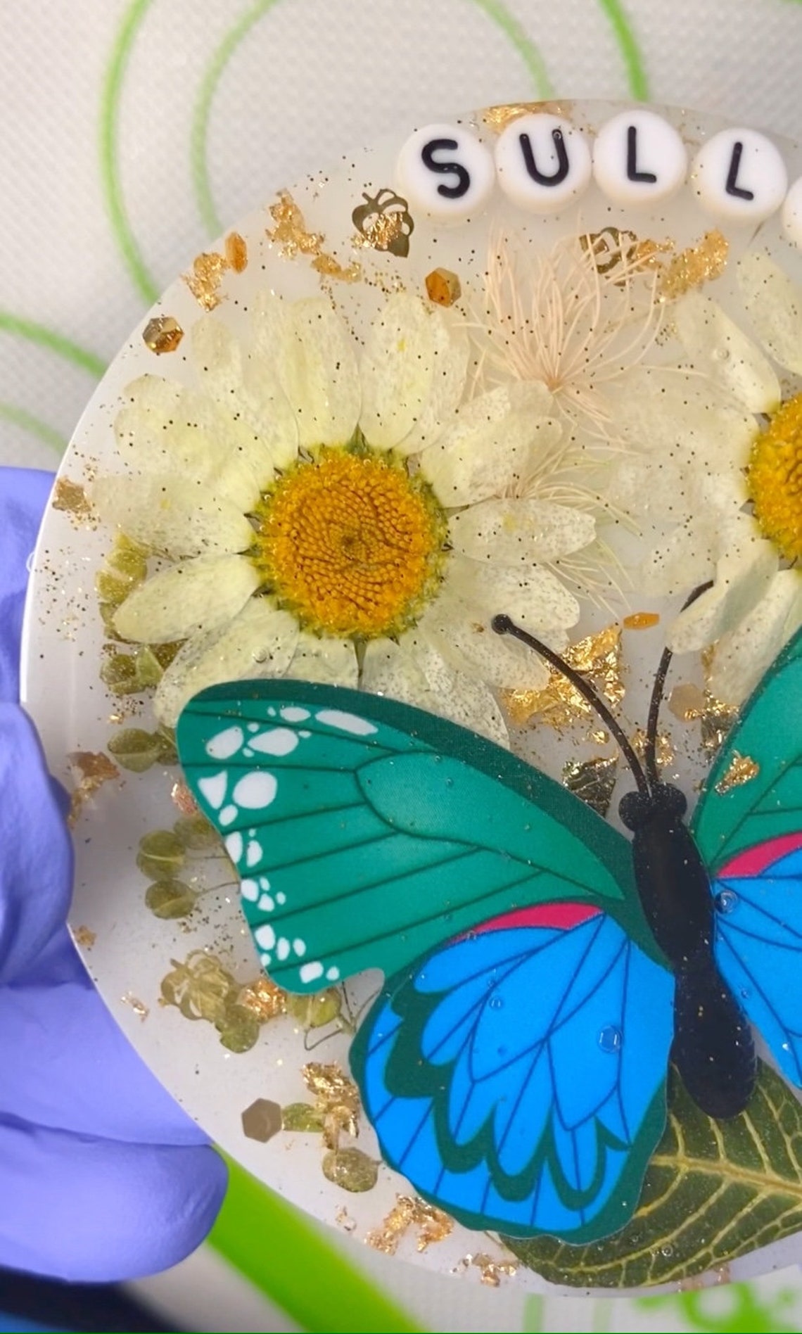 Custom Personalized Resin Coaster Display Piece Butterfly Etsy