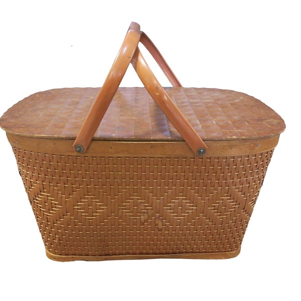 Wicker Picnic Basket Etsy