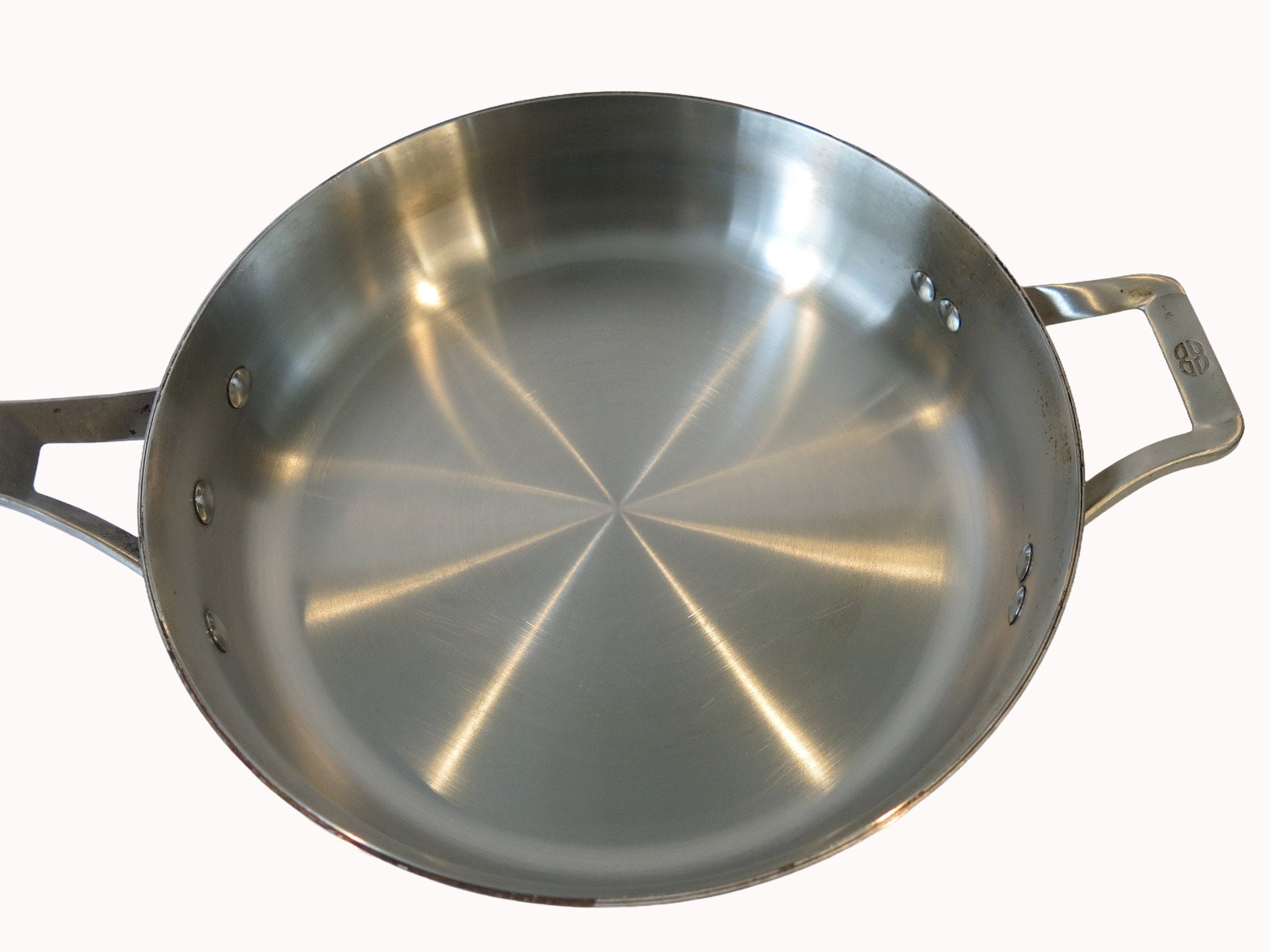 Calphalon Stainless Steel 3Qt Deep Skillet Saute Frying Pan No Lid 5003