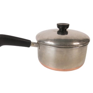 Revere Ware Pre-'68 Double Ring 6 Quart Stainless Steel Copper Bottom  Stockpot with Dome Lid