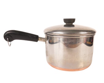 Revere Ware 3 qt saucepan copper clad, post '68