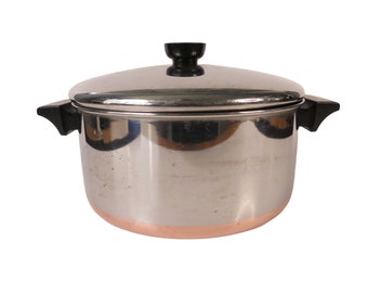 Revere Ware 4.5 qt stock pot post 1968, copper bottom