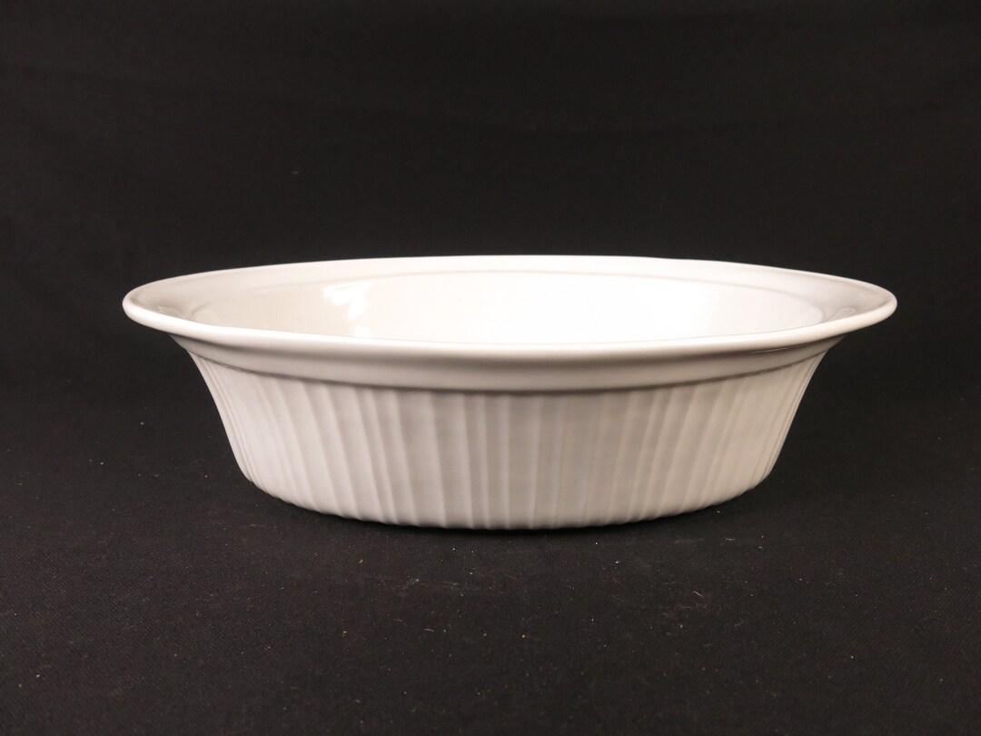 Corning Ware 4 Qt. Stoneware French White Casserole Dish Etsy