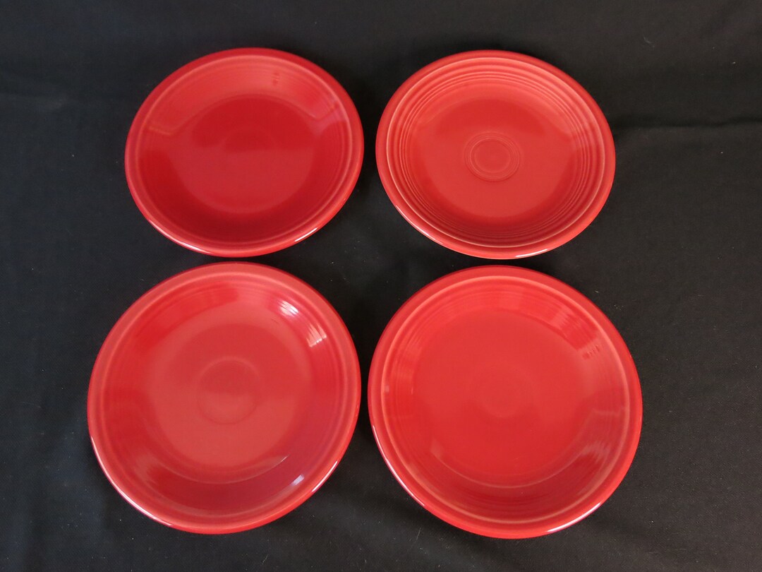 Fiestaware Dinner Plates Red Etsy