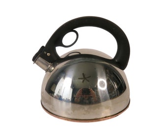 Revere Ware whistling tea kettle copper bottom