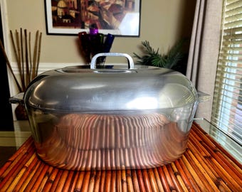 Vtg Magnalite 4267M Roaster W/ Trivet, 13-quart, Wagner Ware