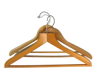 Vintage wooden hangers - set of 3