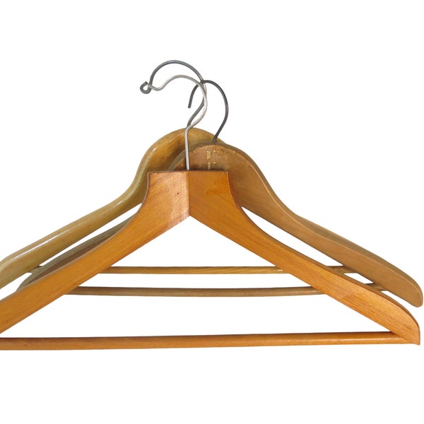 Vintage wooden hangers - set of 3