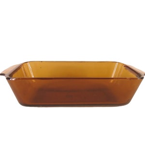 Anchor Hocking 1 qt loaf pan Amber 5x9